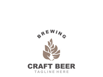 Brewery logo craft beer template design emblems beer cafe, bar, brewing company illustration preview picture