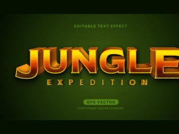 Jungle Expedition editable text effect style vector preview picture