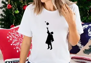 Graduation Cap Toss Silhouette