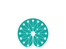 Dandelion flower logo vector