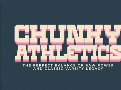 Chunky Varsity - Condensed Slab Serif Font