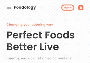 Foodology Website Landing Page UI Kit - Figma