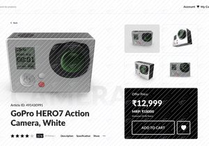 Web Design UI Kit Página de Produto Template - Action Camera
