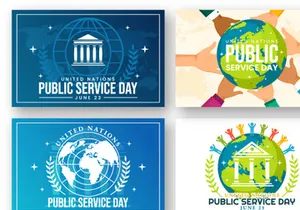 12 United Nations Public Service Day Illustration