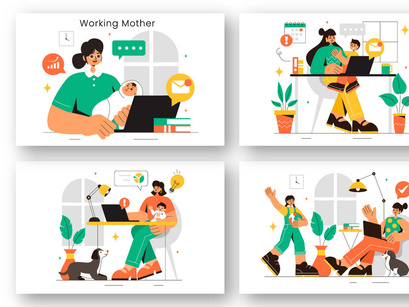 9 Working Mother Illustration