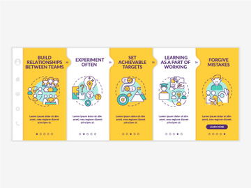 Employee engagement ideas yellow onboarding template preview picture