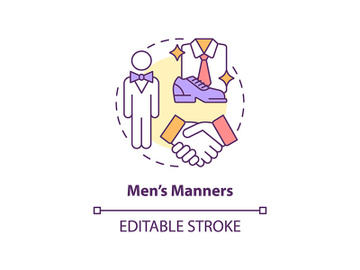 Men manners concept icon preview picture