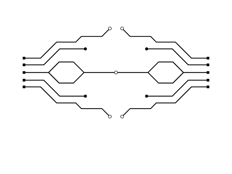 Circuit vector illustration design template