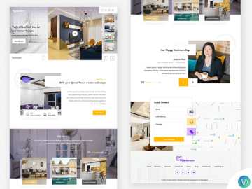 Architecture and Interior Design Website Landing Page preview picture