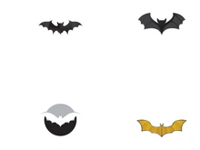 Bat silhouette logo.