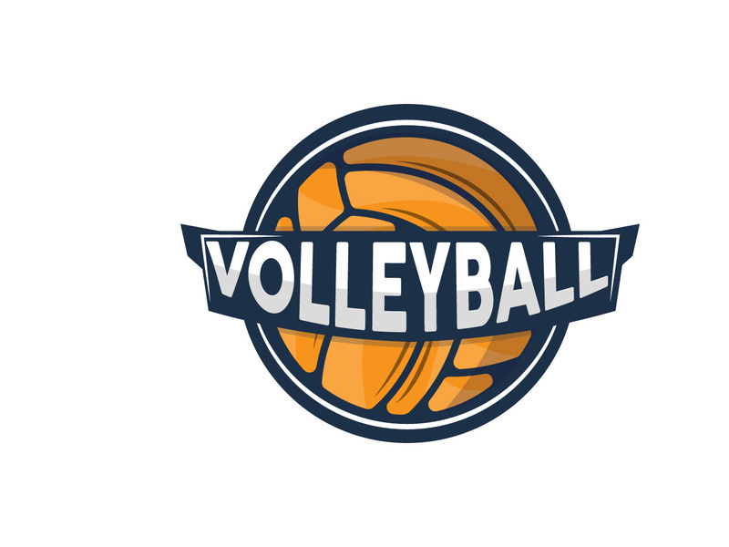 Volleyball Logo, Sport Simple Design, World Sports Tournament Vector