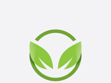 Green leaf ecological element vector icon logo preview picture
