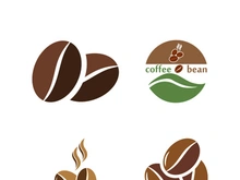 Coffee bean icon vector illustration template