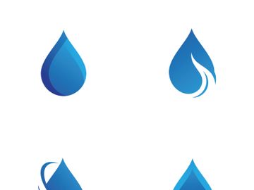 blue water drop Logo Template vector illustration design preview picture