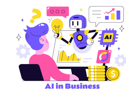 10 Artificial Intelligence in Business Illustration