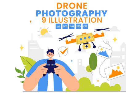 9 Aerial Drone Photography Illustration