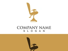 Chair furniture logo image creative design modern vector template