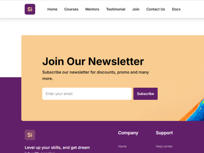 Si Educational Free NextJs Landing Page Template