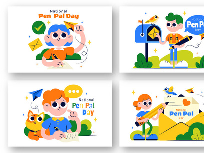 8 National Pen Pal Day Illustration