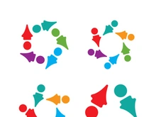 Community, network and social icon design template