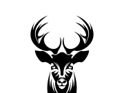 Deer logo template vector icon illustration design