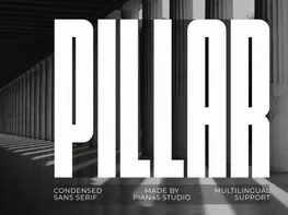 Imagen de vista previa de Pillar - Condensed Sans Serif Font