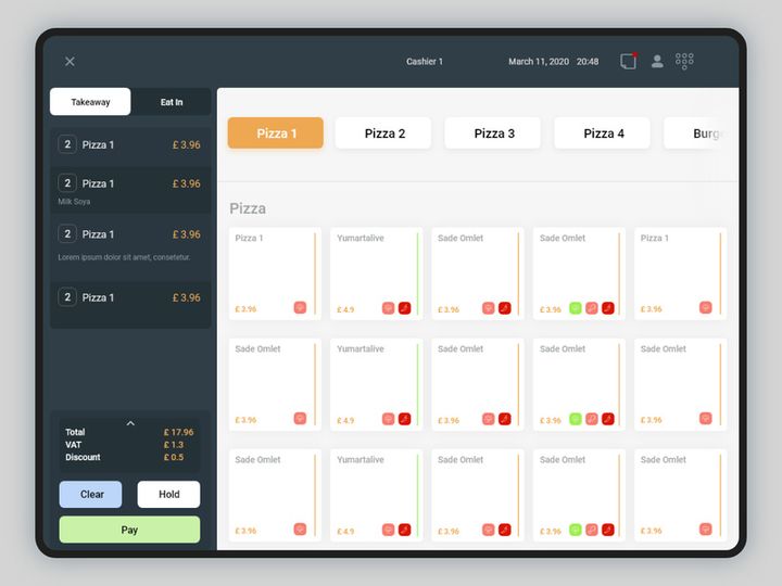 PoS App Design for Android or iOS