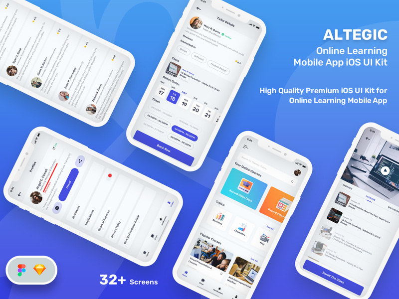 Altegic - Online Learning Mobile App UI