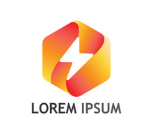 Colorful electric lightning logo design.