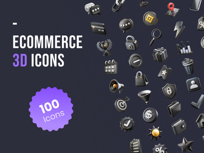 Ecommerce 3d icon pack