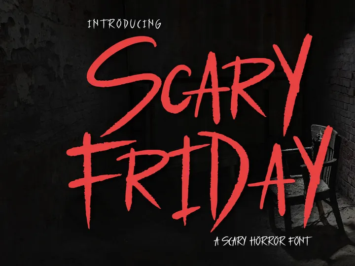 Scary Friday - Horror Display Font