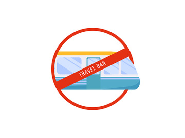Travel ban cartoon vector illustration preview picture