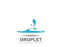 Waterdrop black nature logo