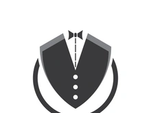 Classic tie icon and suit fashion man logo design