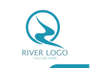 River Logo vector icon illustration design template