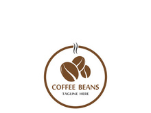 Premium coffee bean logo design.