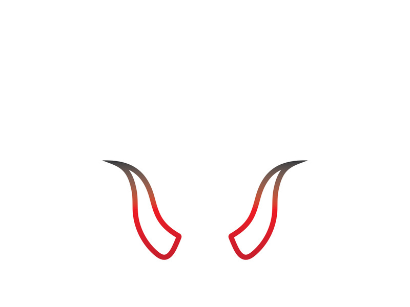 Devil horn Vector icon design illustration Template