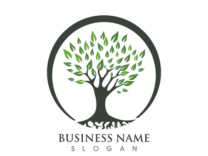 Tree icon logo template