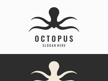 Octopus logo design with vector illustration editing. preview picture