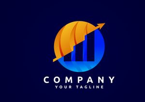 Accounting financial gradient logo, Financial Advisors logo design vector