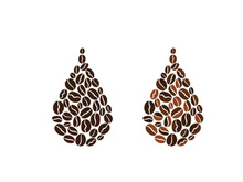 Coffee bean icon illustration