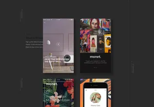 Monet: Free PSD Mobile UI kit
