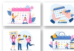 10 Event Planner Flat Illustration