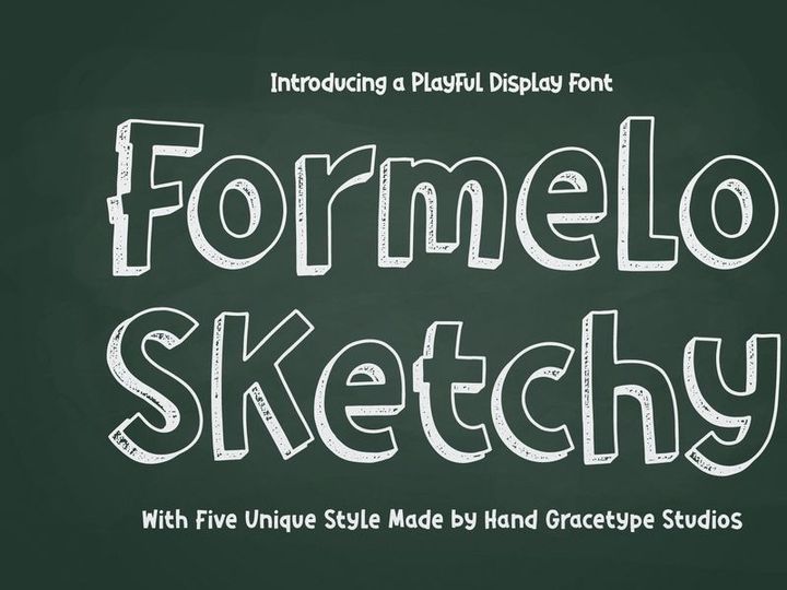 Formelo Sketchy | Playful Display Font