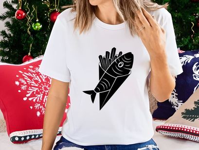 Traditional Fish and Chips Icon Vector