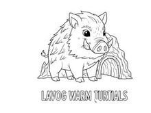 Cute piglet sitting warm cozy flat design vector illustration