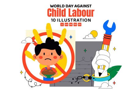 10 World Day Against Child Labour Illustration