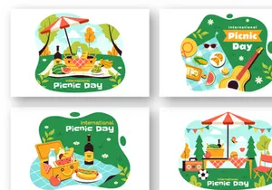 9 International Picnic Day Illustration