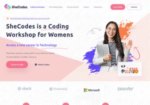 SheCodes Landing Page Design