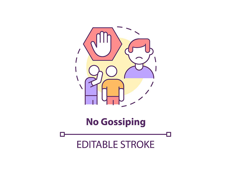 No gossiping concept icon